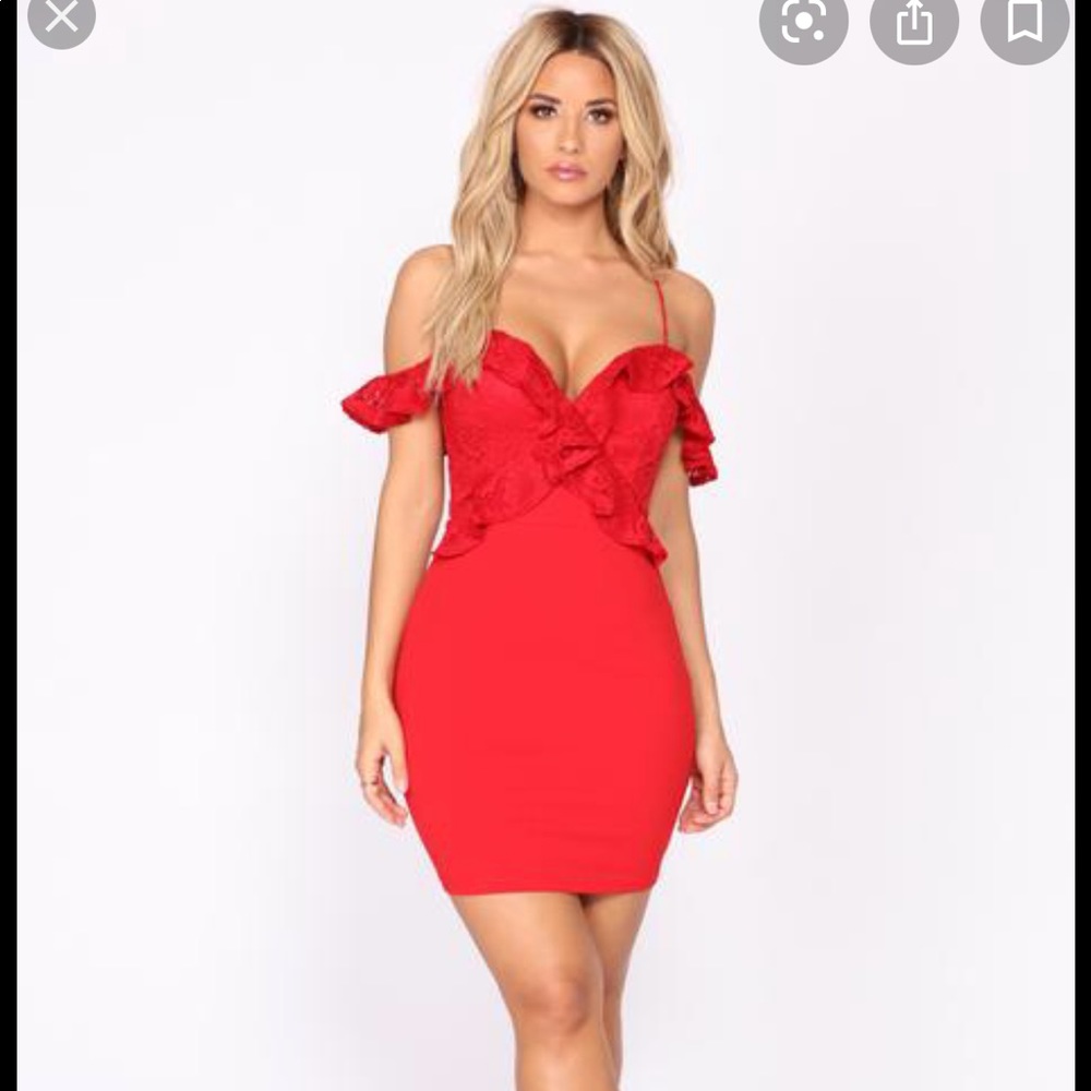 Red FashionNova Dress